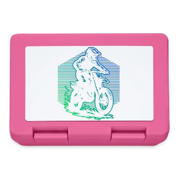 Charakterstarkes Motocross Design - Brotdose - Pink - Vorne