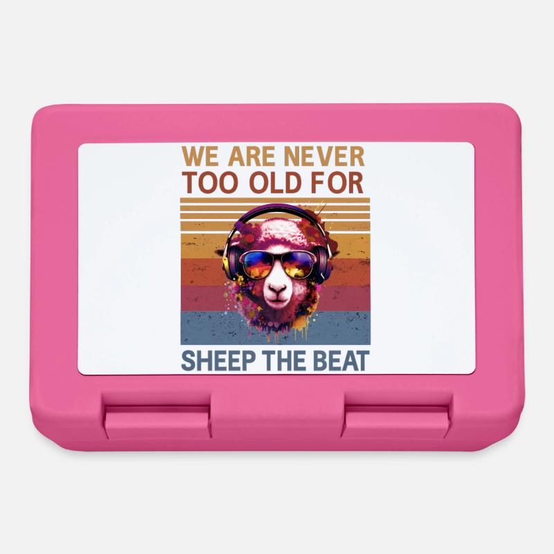 Sheep Beat Retro Vibes - Lunchbox - pink