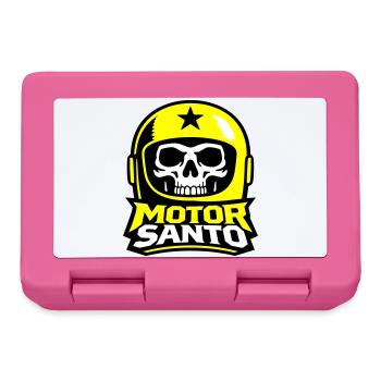 Motor Santo Skull Logo - Lunchbox - pink - Front