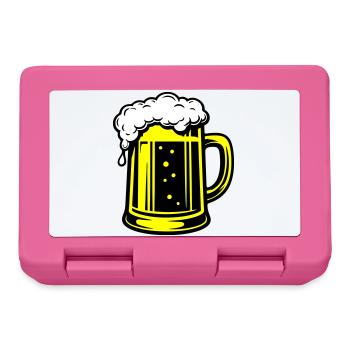 Bierkrug Symbol Bier - Brotdose - Pink - Vorne