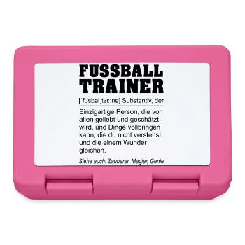 Lustige Definition Fußballtrainer Geschenk - Brotdose - Pink - Vorne