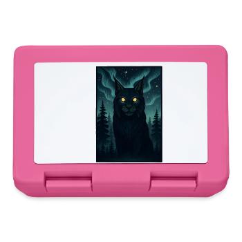 Northern lights in the forest - Lunchbox - pink - Front