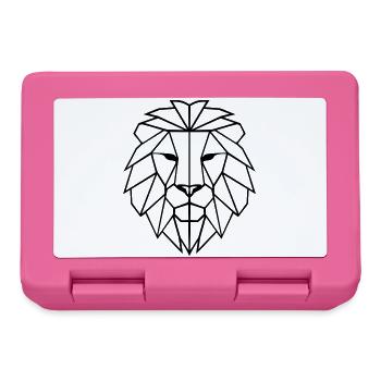 Lion Polygon - Lunchbox - pink - Front