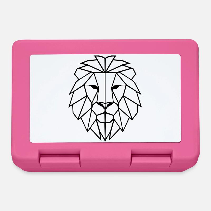 Löwe Polygon - Brotdose - Pink