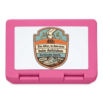 40 Das Alter Beim Aufstehen Geräusche - Brotdose - Pink - Vorne