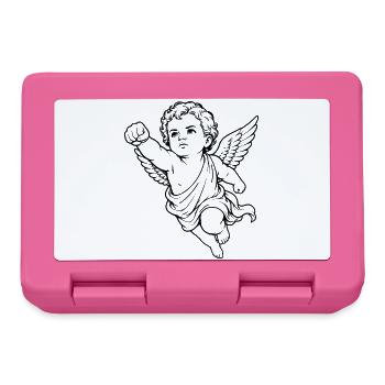 Fliegender Cherub Engel Faust Motiv - Brotdose - Pink - Vorne