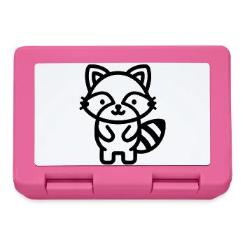 raccoon - Lunchbox - pink - Front