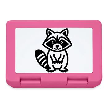raccoon - Lunchbox - pink - Front