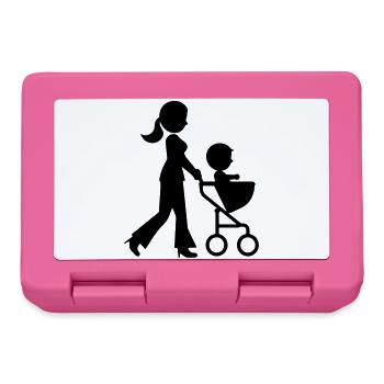 Mama Kinderwagen Baby - Brotdose - Pink - Vorne
