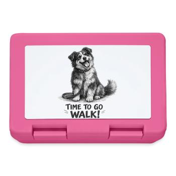 I'm Ready for the Walk Funny Dog - Lunchbox - pink - Front