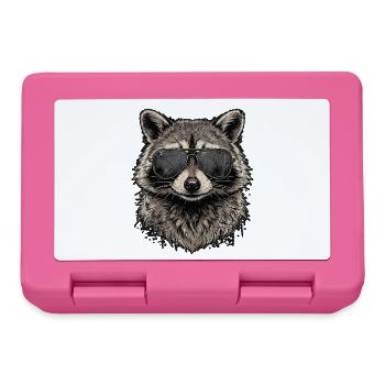 Cool raccoon - Lunchbox - pink - Front