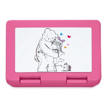 Teddy fährt in den Urlaub - Brotdose - Pink - Vorne