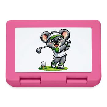 Süßer Koala spielt Golf - Brotdose - Pink - Vorne