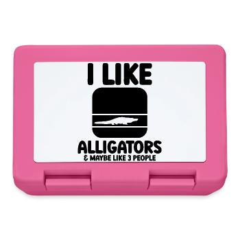 Alligator Sarkasmus Spruch - Brotdose - Pink - Vorne