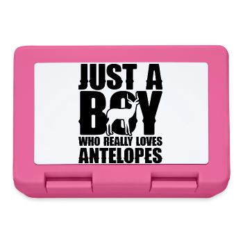 Antelope Silhouette Funny Saying - Lunchbox - pink - Front