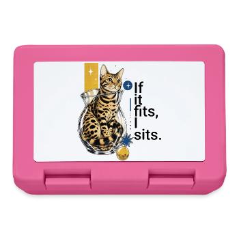 If I fit in, I sit in it – Bengal in a vase - Lunchbox - pink - Front