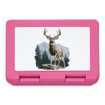 Deer with Antlers Vintage - Lunchbox - pink - Front
