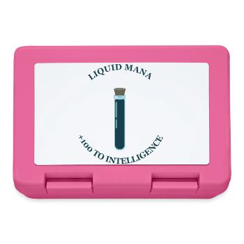 Liquid Mana – +100 Intelligence - Lunchbox - pink - Front