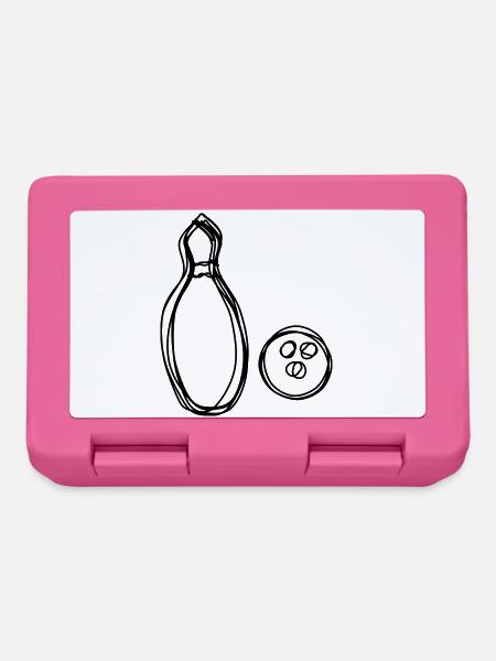Kegel handgezeichnet - Brotdose - Pink