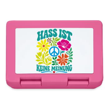 Hass ist keine Meinung - Brotdose - Pink - Vorne