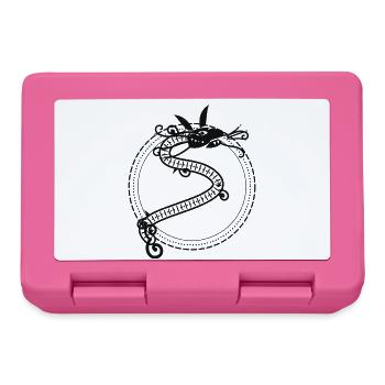 Rundes Serpentinenring-Motiv - Brotdose - Pink - Vorne