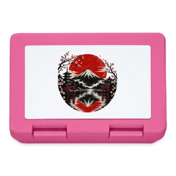 Fuji-Sonnenkreis mit Kirschblüten - Brotdose - Pink - Vorne