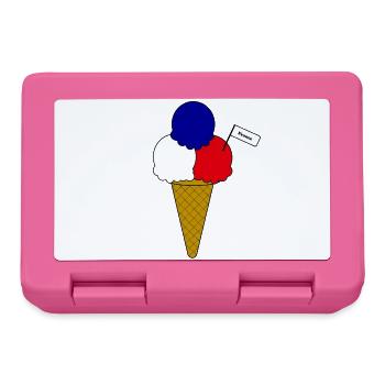 Französich France Flag Eiscreme - Brotdose - Pink - Vorne
