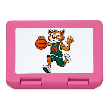Katzen Basketball - Brotdose - Pink - Vorne
