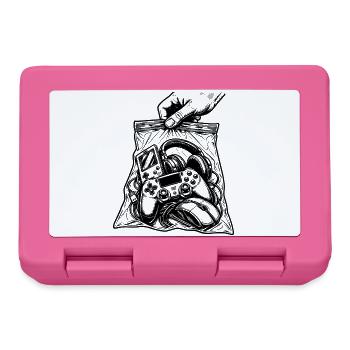 Suchtspiele – Gamer-Konsolen-Controller-Tasche - Brotdose - Pink - Vorne