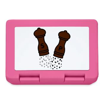 Salz & Pfeffer / Holz Gewürzmühlen / Geschenkidee - Brotdose - Pink - Vorne