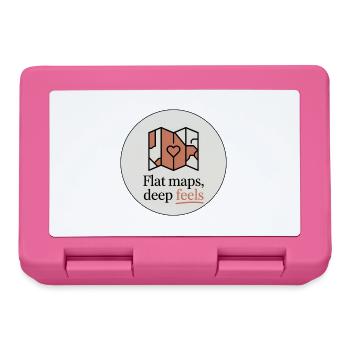 Flat Maps Deep Feels Geography Cartography - Lunchbox - pink - Front