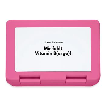 Mir fehlen die Berge - Wandern Wanderschuhe Natur - Brotdose - Pink - Vorne
