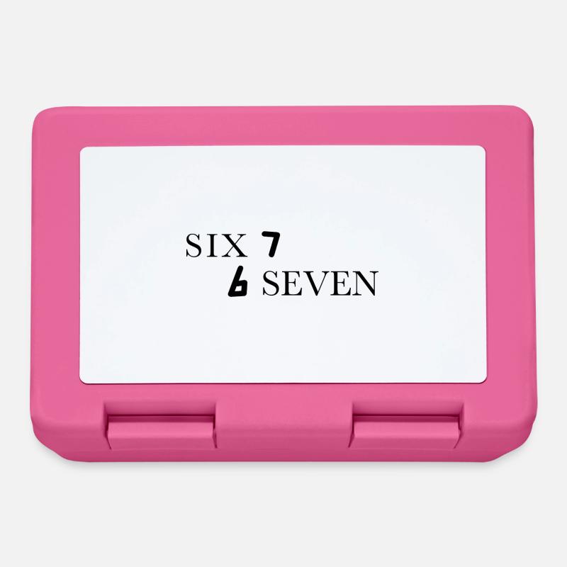 Six Seven 67 Meme Sechs Sieben - Brotdose - Pink