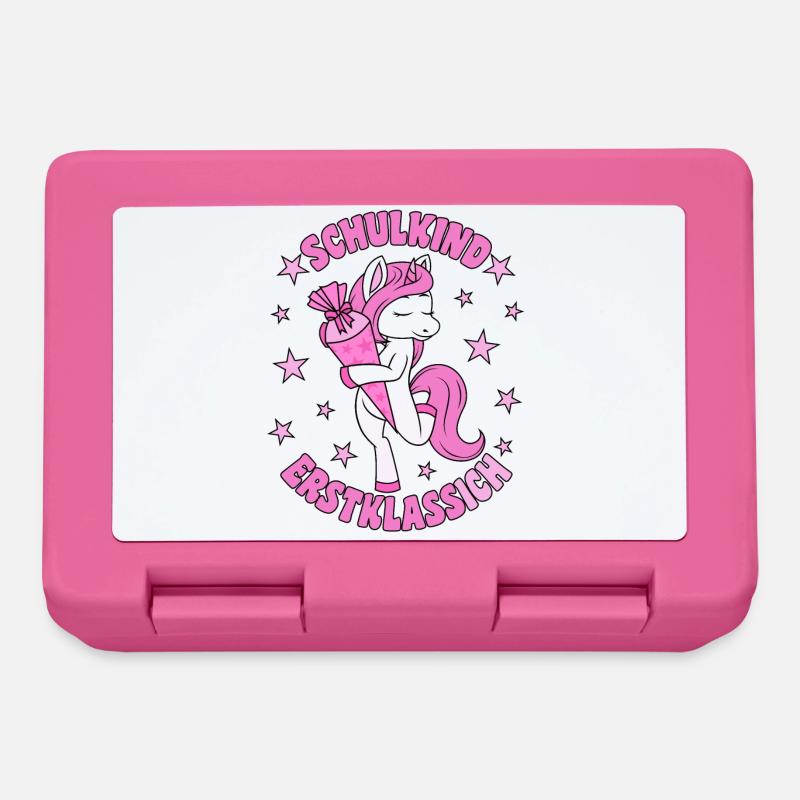 Schulkind 2026 Erstklassich Einschulung Einhorn - Brotdose - Pink