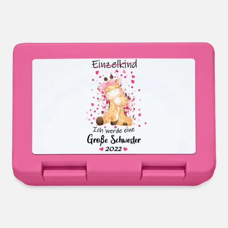 Einzelkind ade Ich werde große Schwester 2022 - Brotdose - Pink