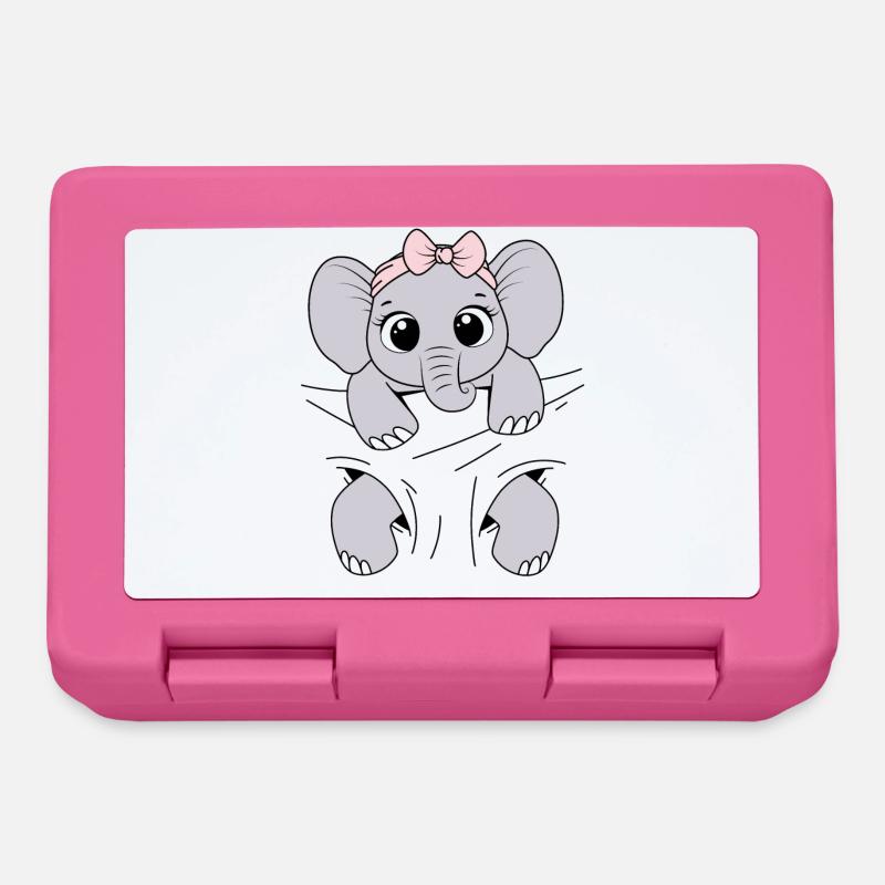 Bébé Éléphant Porter Animal Drôle Bébé Éléphant - Boîte à goûter - rose