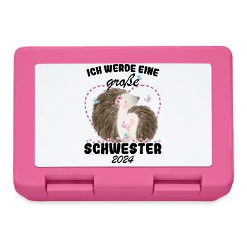 Ich Werde Eine Große Schwester 2024 - Brotdose - Pink - Vorne