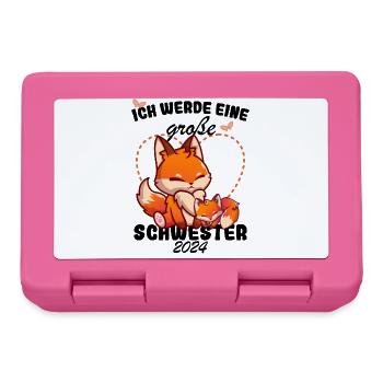 Ich Werde Eine Große Schwester 2024 - Brotdose - Pink - Vorne