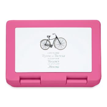 Aphorisme bicyclette vintage de rue antique - Boîte à goûter - rose - Devant