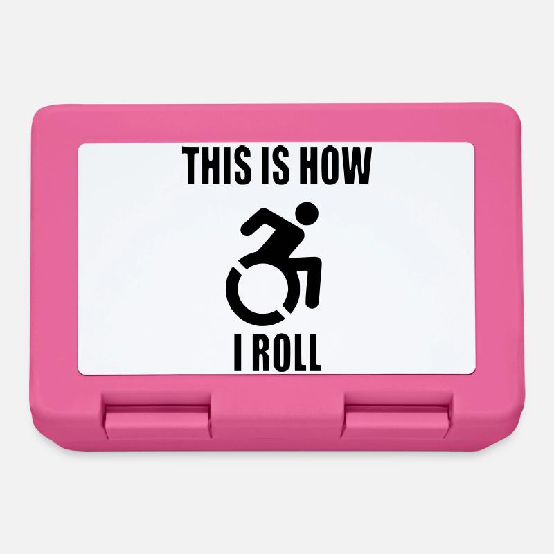So rolle ich meinen Rollstuhl # - Brotdose - Pink