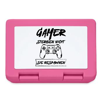GAMER STERBEN NICHT SIE RESPAWNEN SCHWARZ - Brotdose - Pink - Vorne