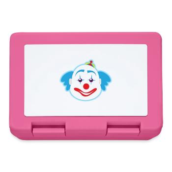 funny clown plants fruits vegetables kids motifs - Lunchbox - pink - Front