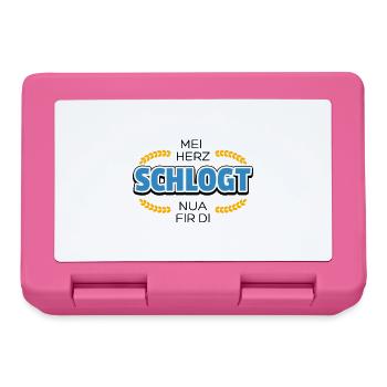 Wiesn Tracht Volksfest saufen Maß Bier - Brotdose - Pink - Vorne