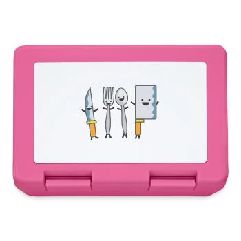 Enfant motif danse coutellerie couverts de la chemise des enfants - Boîte à goûter - rose - Devant