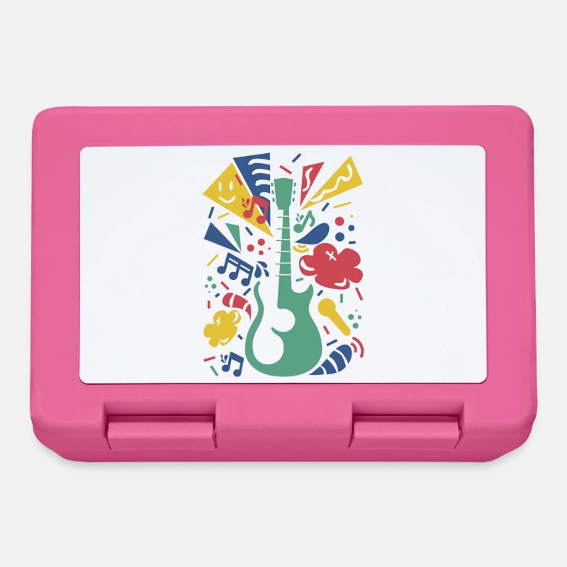 Bunte Gitarren-Symphonie - Brotdose - Pink