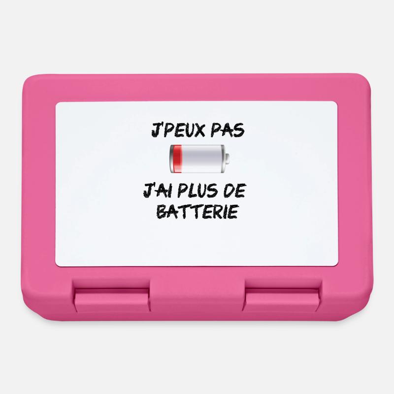 I can not I have more battery - Lunchbox - pink