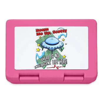 Beam Me Up! Alien-UFO-Raumschiff-Science-Fiction - Brotdose - Pink - Vorne