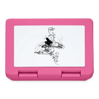 Music, piano with key - Lunchbox - pink - Front