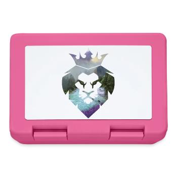 lion - Lunchbox - pink - Front