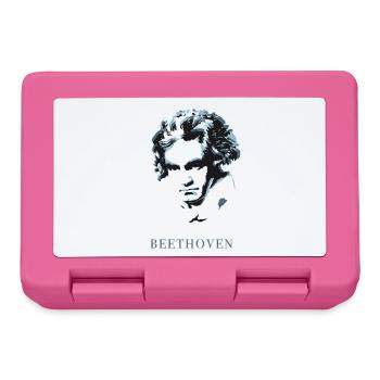 beethoven excentrique genie musique sourd compositeur f - Boîte à goûter - rose - Devant